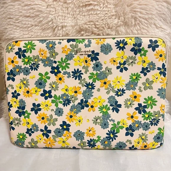 Kate Spade Spencer floral medley universal laptop sleeve - Picture 1 of 7